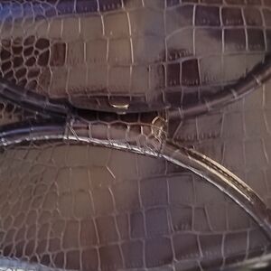 SeneGence Chic Brown Crocodile Cosmetic Bag